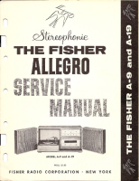 Fisher ALLEGRO-A-9 - Service Manual